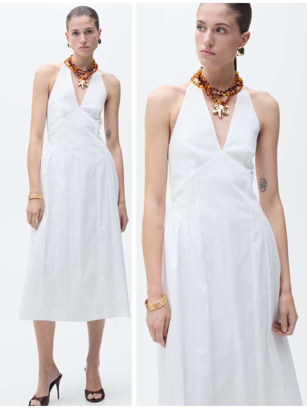 MANGO Halter Dress